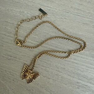 Gold Y2K Butterfly Pendant Necklace